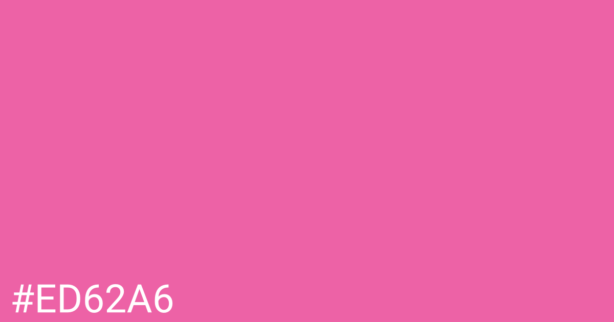 Hex color #ed62a6 graphic