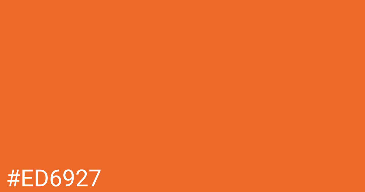 Hex color #ed6927 graphic