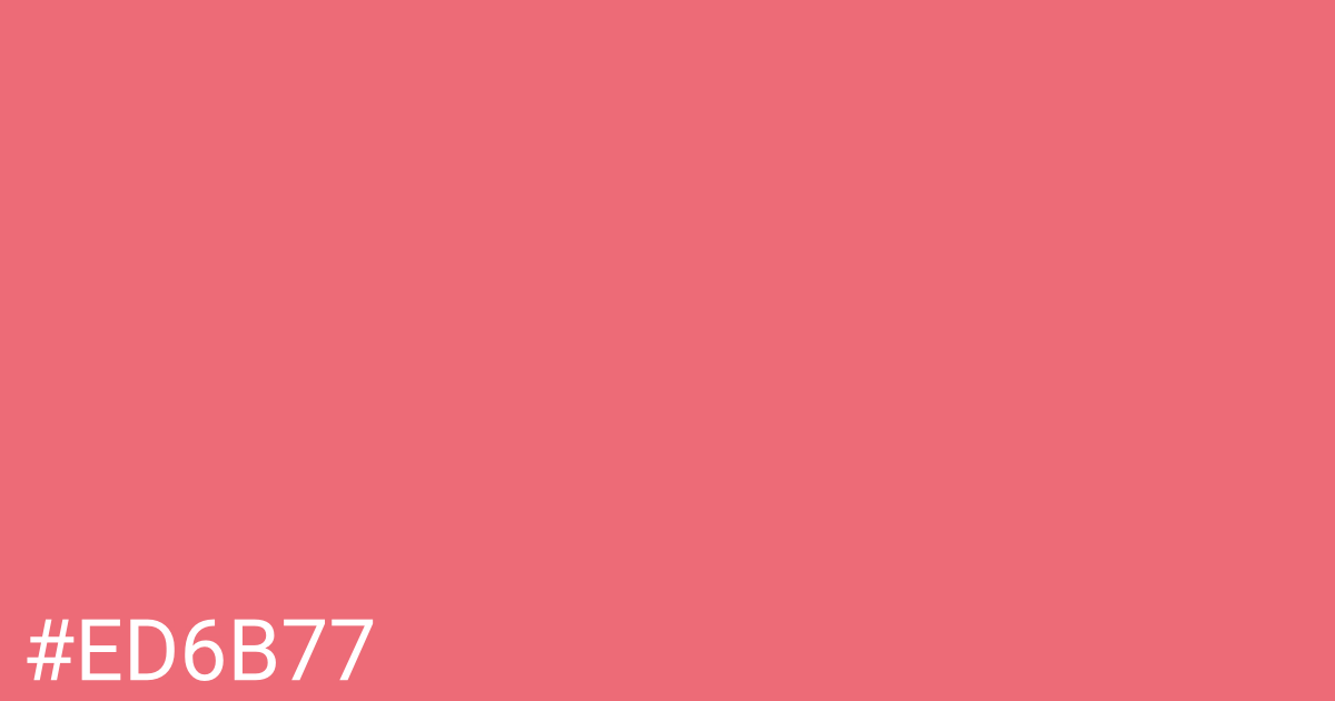 Hex color #ed6b77 graphic
