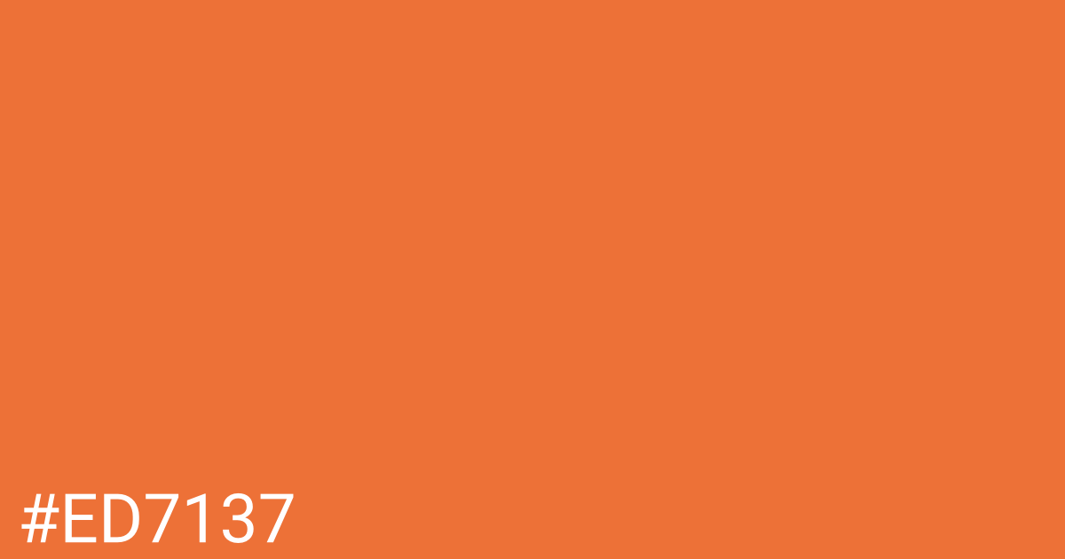 Hex color #ed7137 graphic