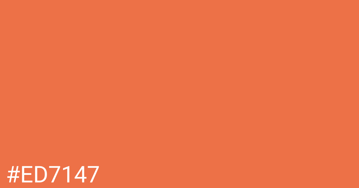 Hex color #ed7147 graphic