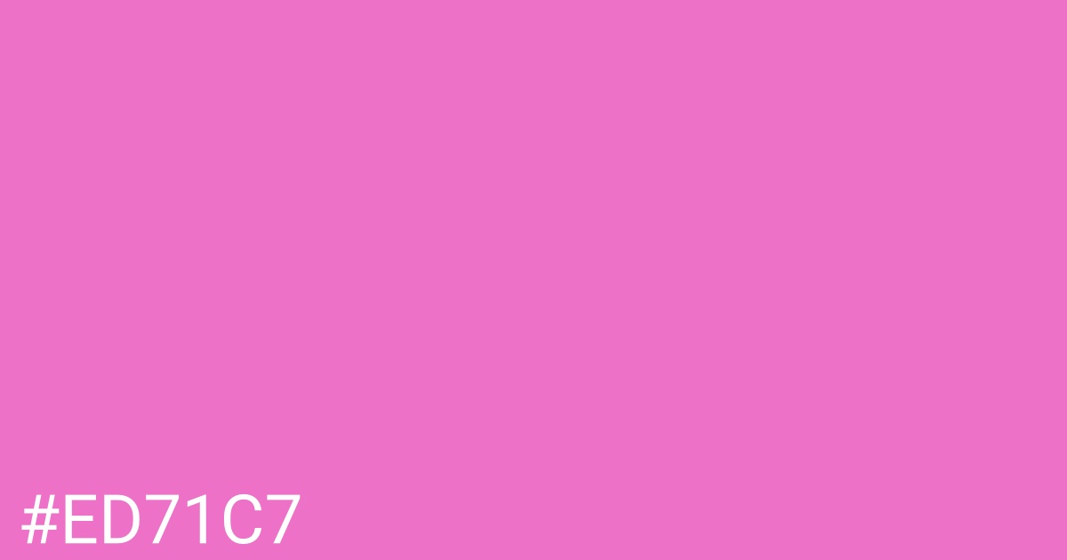 Hex color #ed71c7 graphic