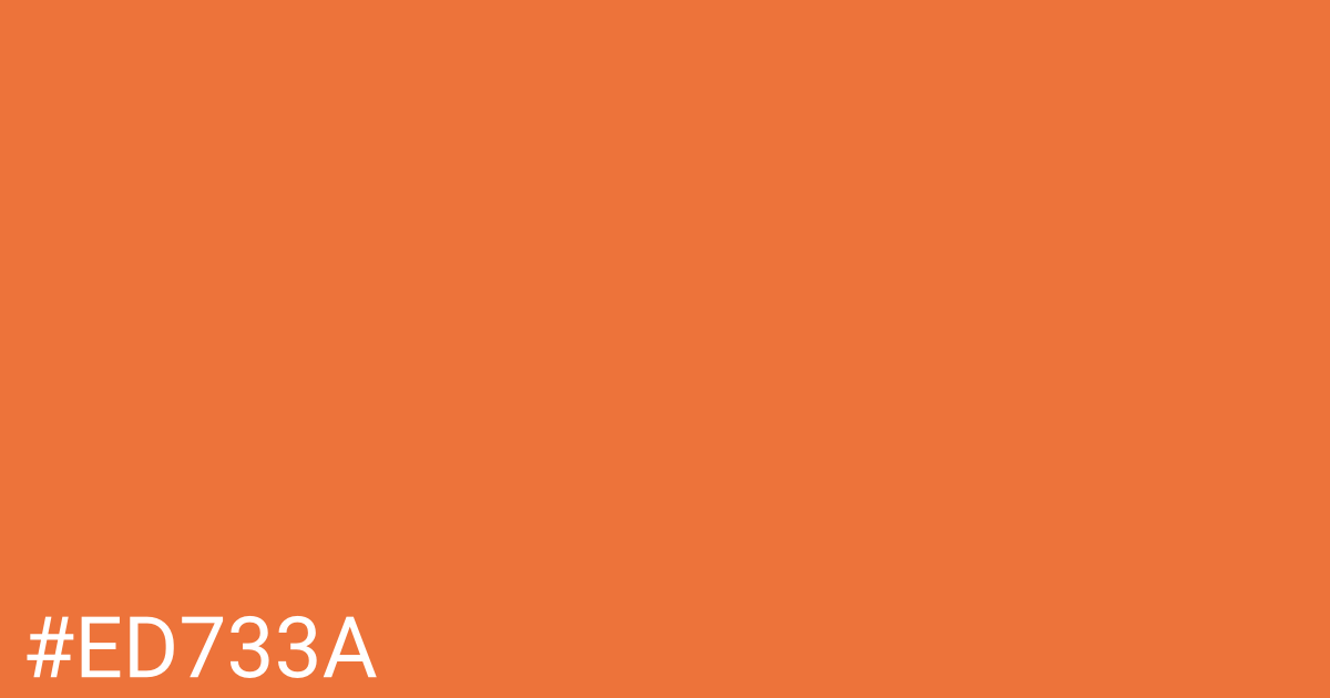 Hex color #ed733a graphic