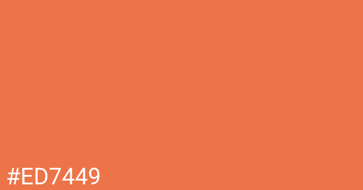 Hex color #ed7449 graphic
