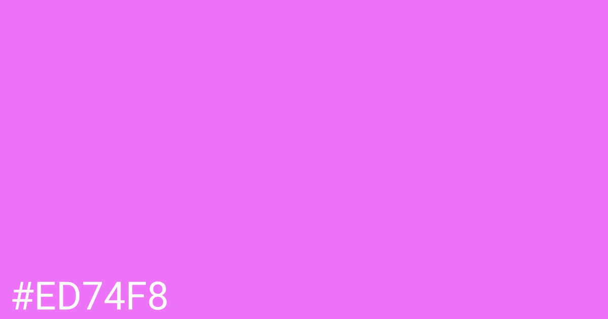 Hex color #ed74f8 graphic