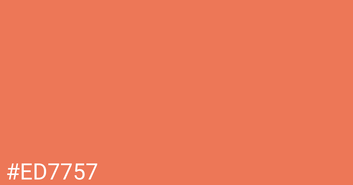 Hex color #ed7757 graphic