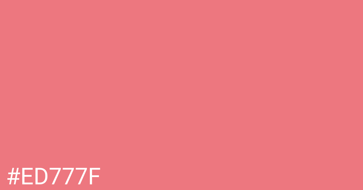 Hex color #ed777f graphic