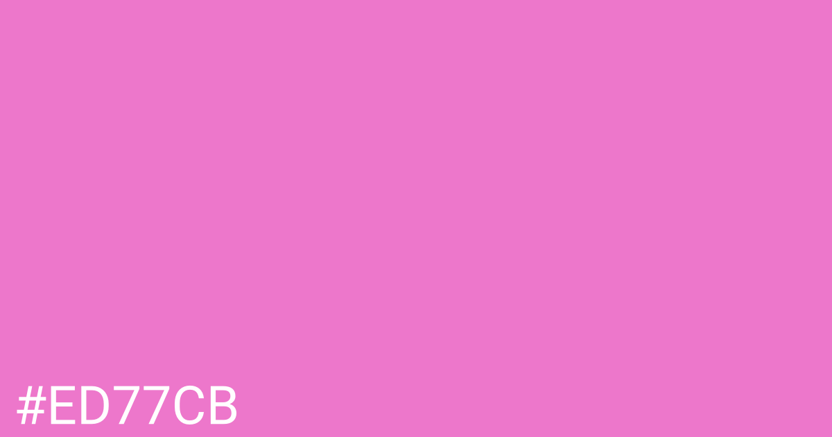 Hex color #ed77cb graphic