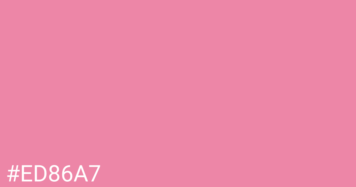 Hex color #ed86a7 graphic