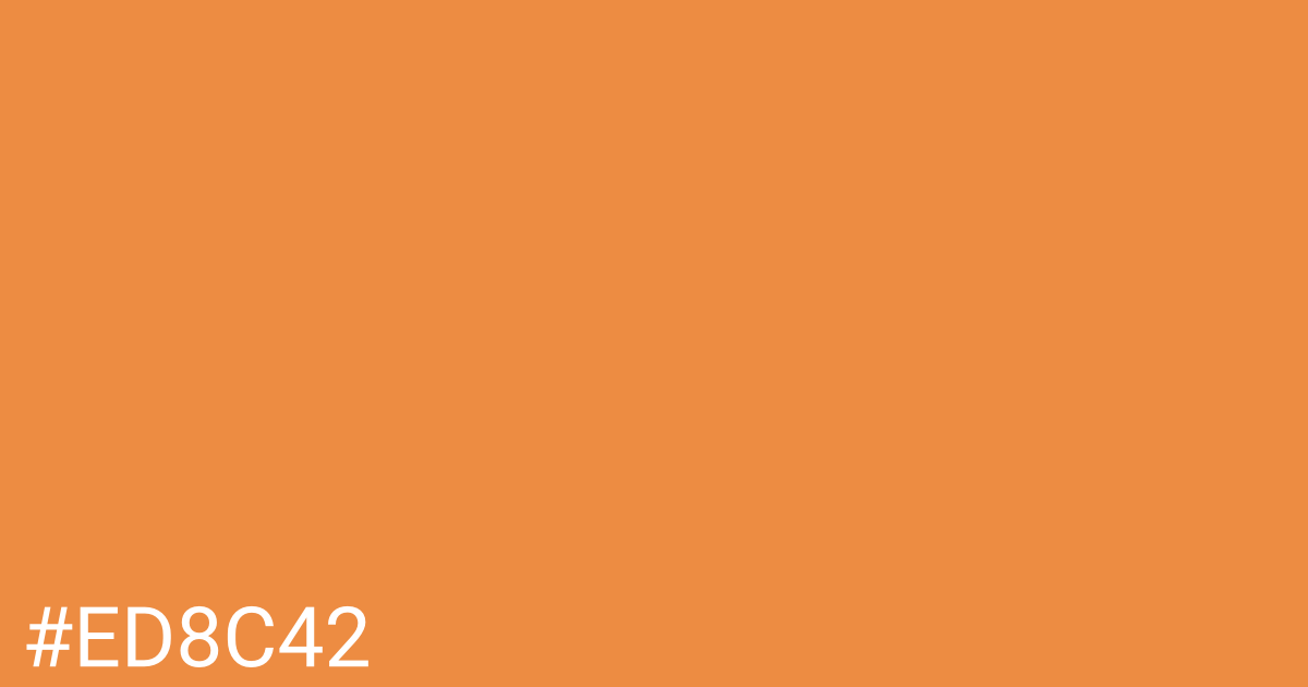 Hex color #ed8c42 graphic