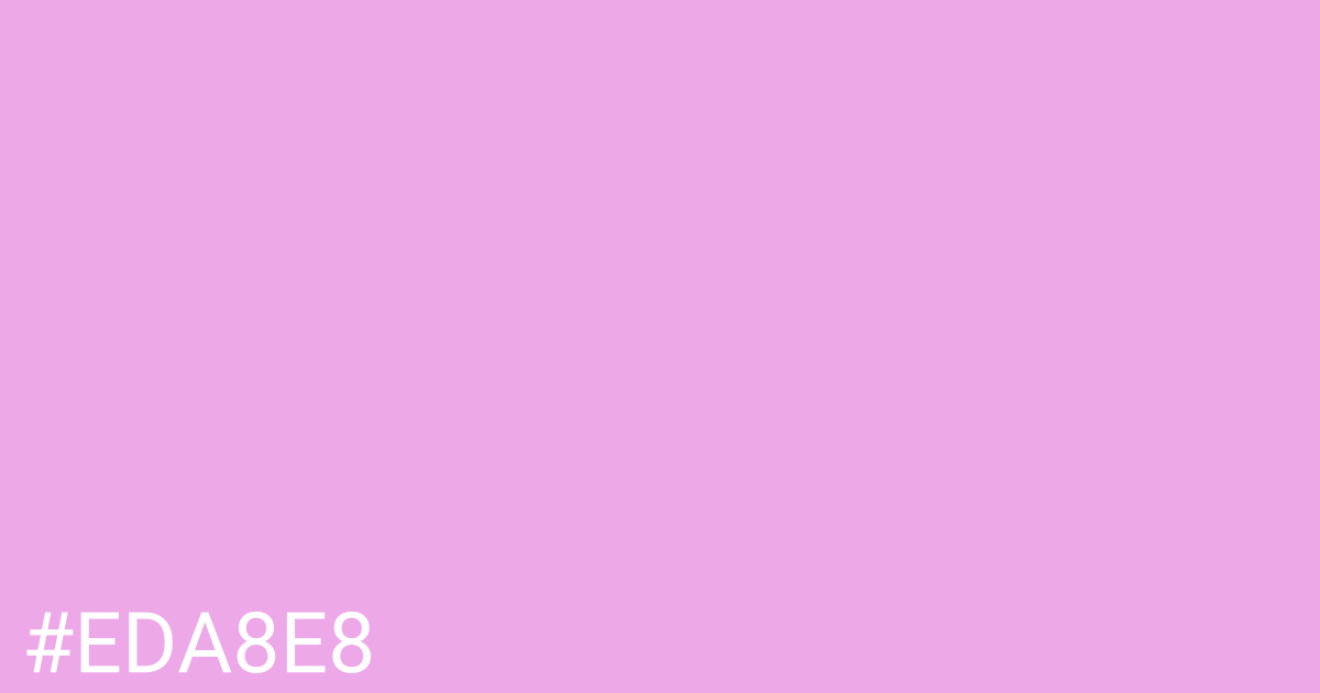 Hex color #eda8e8 graphic