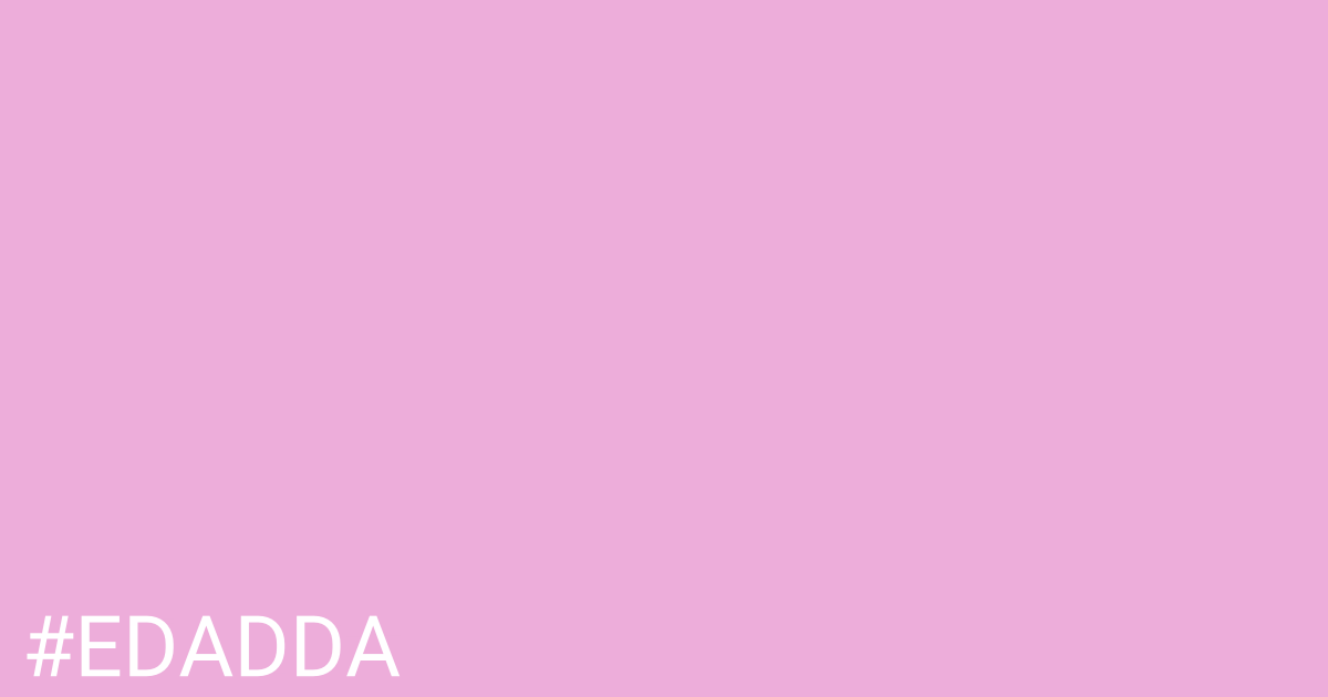 Hex color #edadda graphic