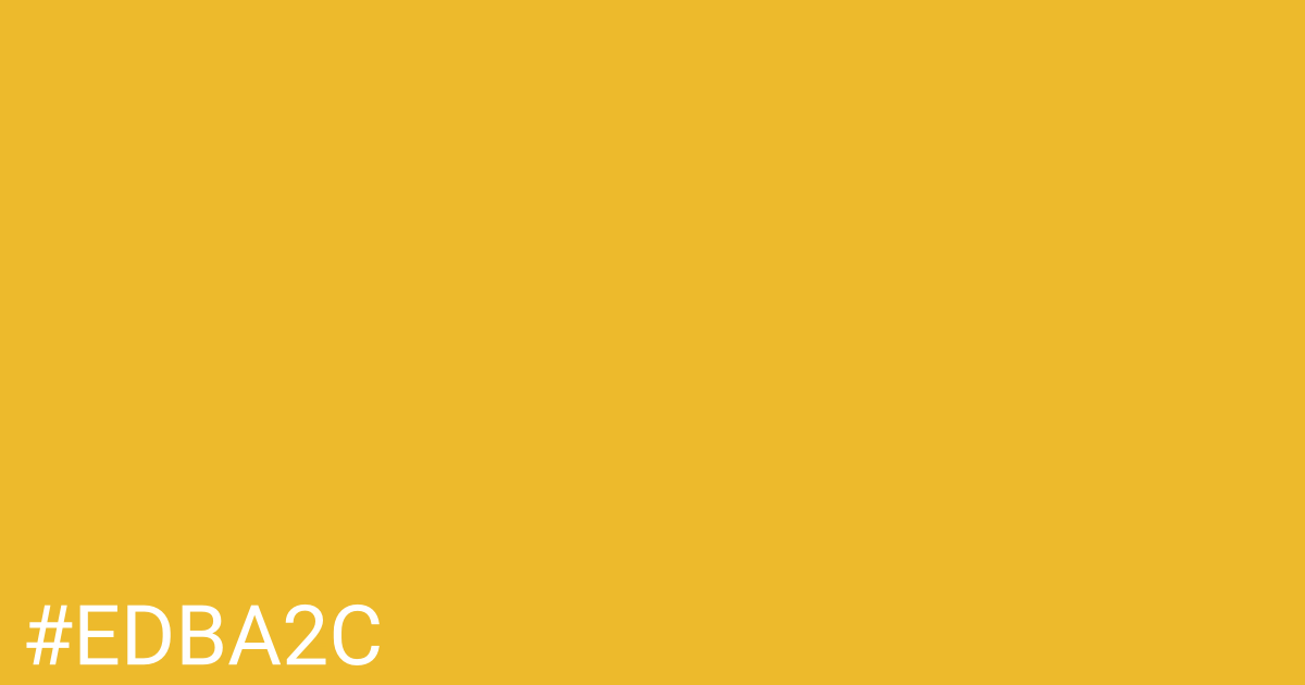 Hex color #edba2c graphic