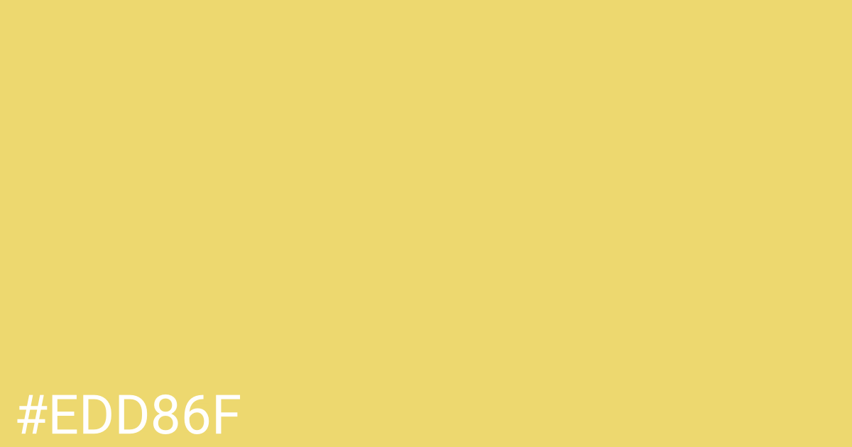 Hex color #edd86f graphic