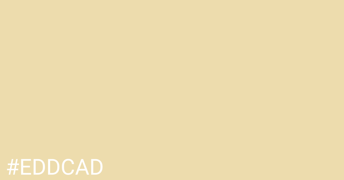 Hex color #eddcad graphic
