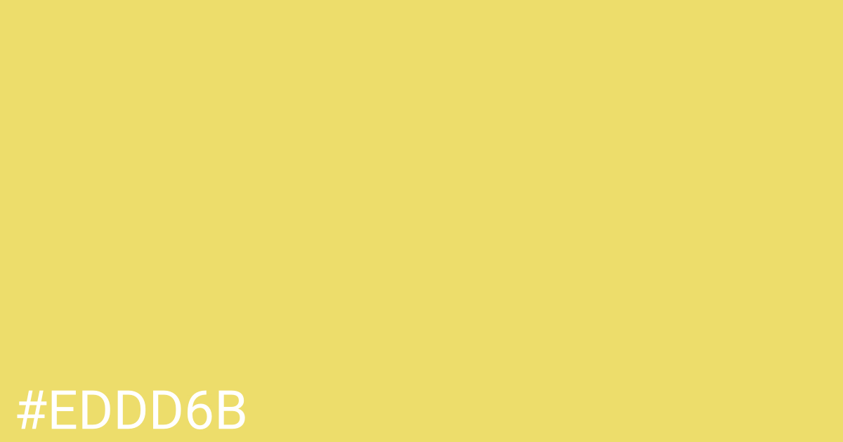 Hex color #eddd6b graphic