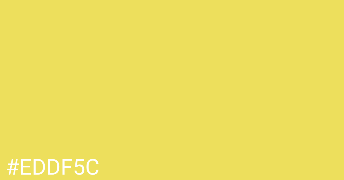 Hex color #eddf5c graphic