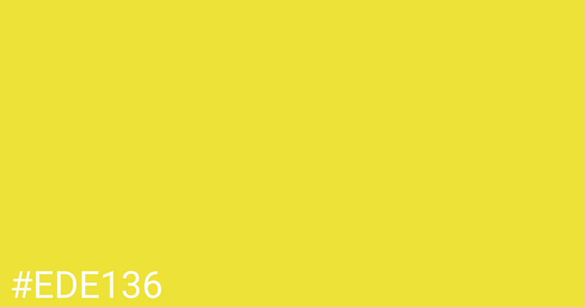 Hex color #ede136 graphic