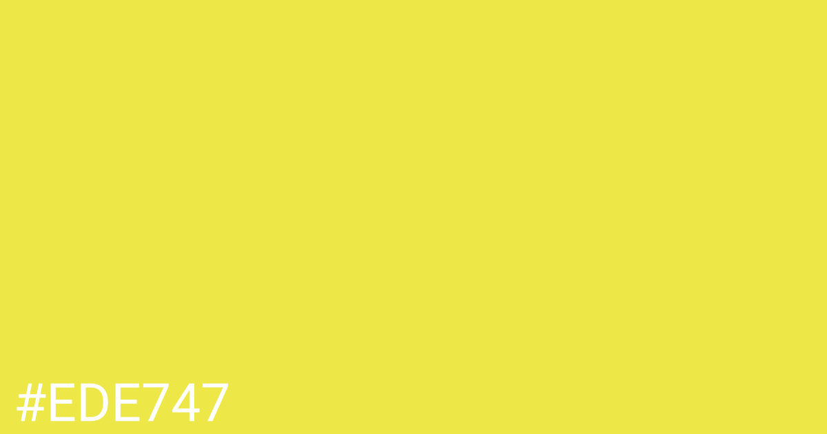 Hex color #ede747 graphic