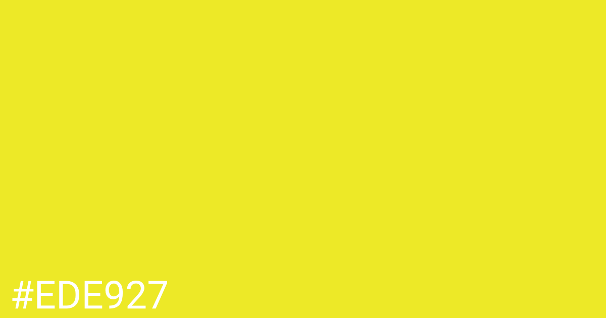 Hex color #ede927 graphic