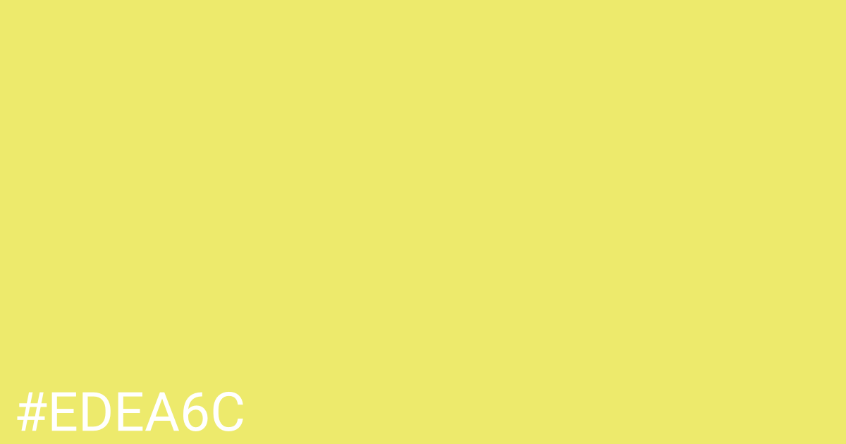 Hex color #edea6c graphic