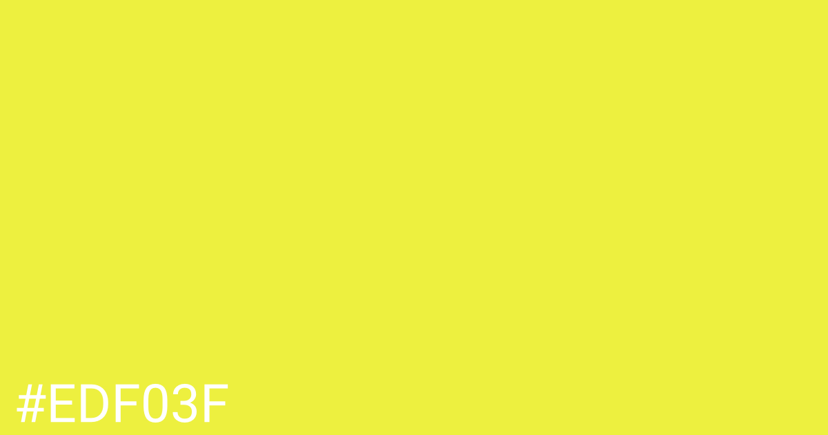 Hex color #edf03f graphic