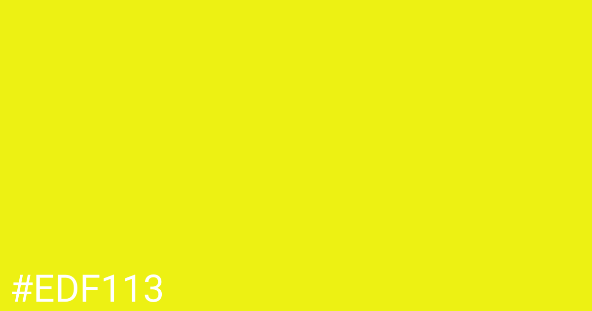 Hex color #edf113 graphic