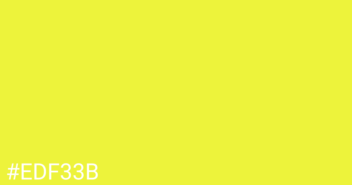 Hex color #edf33b graphic