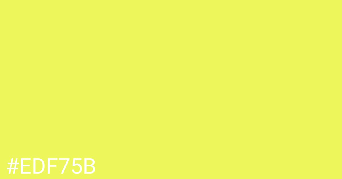 Hex color #edf75b graphic