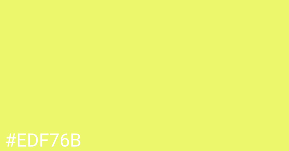 Hex color #edf76b graphic