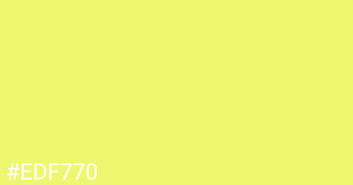 Hex color #edf770 graphic