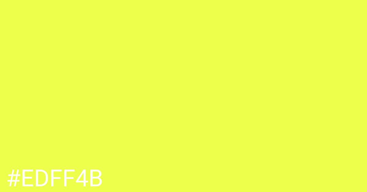 Hex color #edff4b graphic