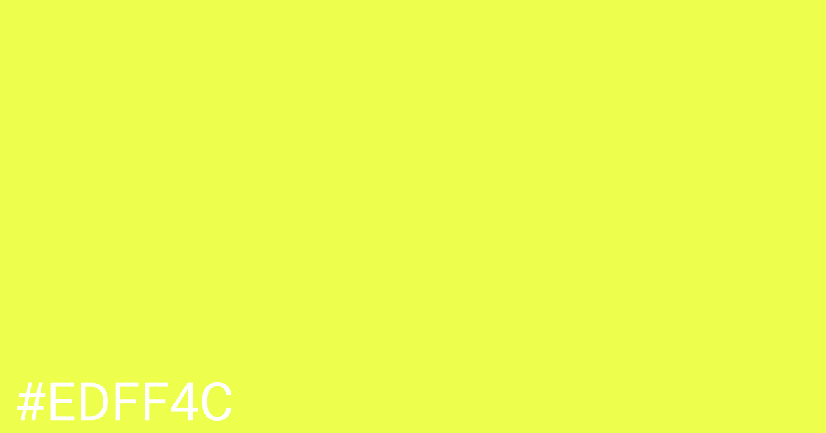 Hex color #edff4c graphic