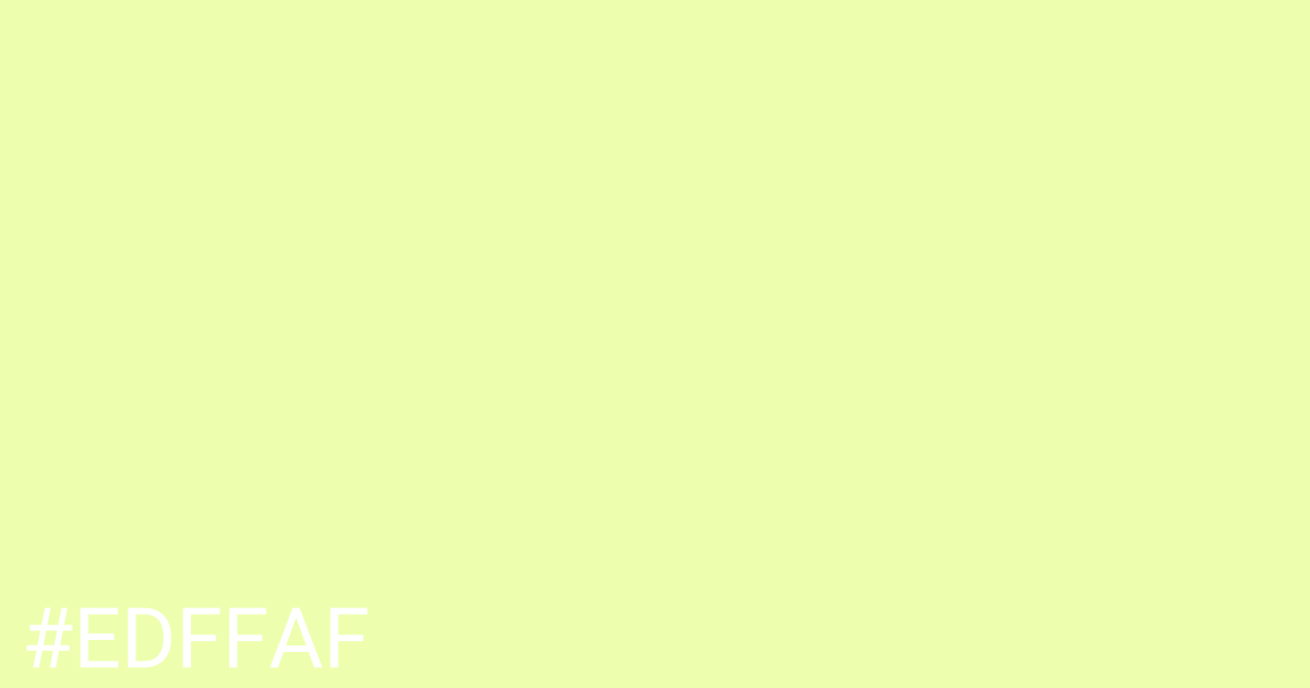 Hex color #edffaf graphic