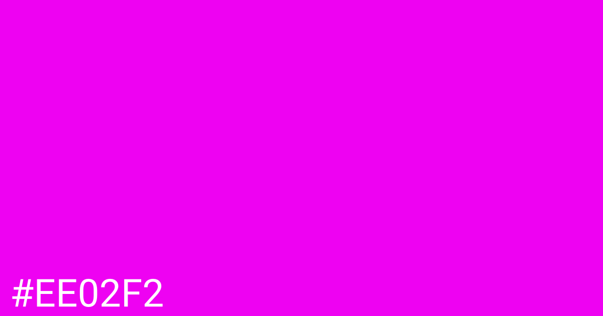 Hex color #ee02f2 graphic