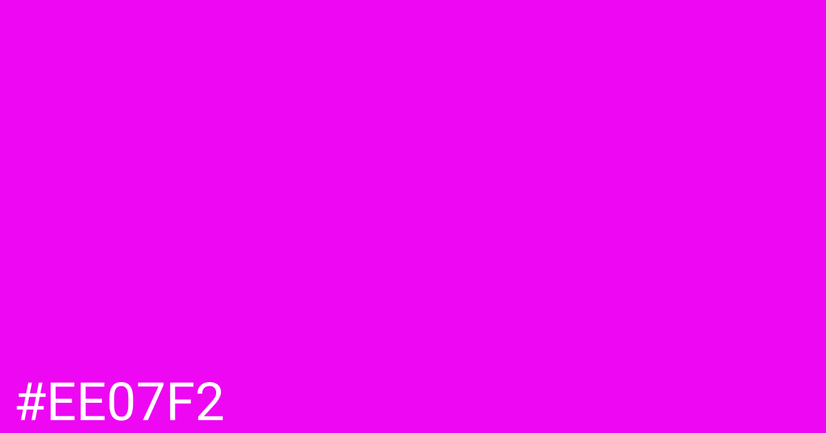 Hex color #ee07f2 graphic