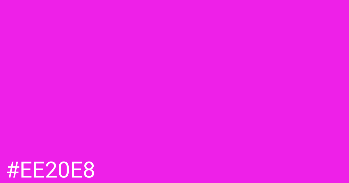 Hex color #ee20e8 graphic
