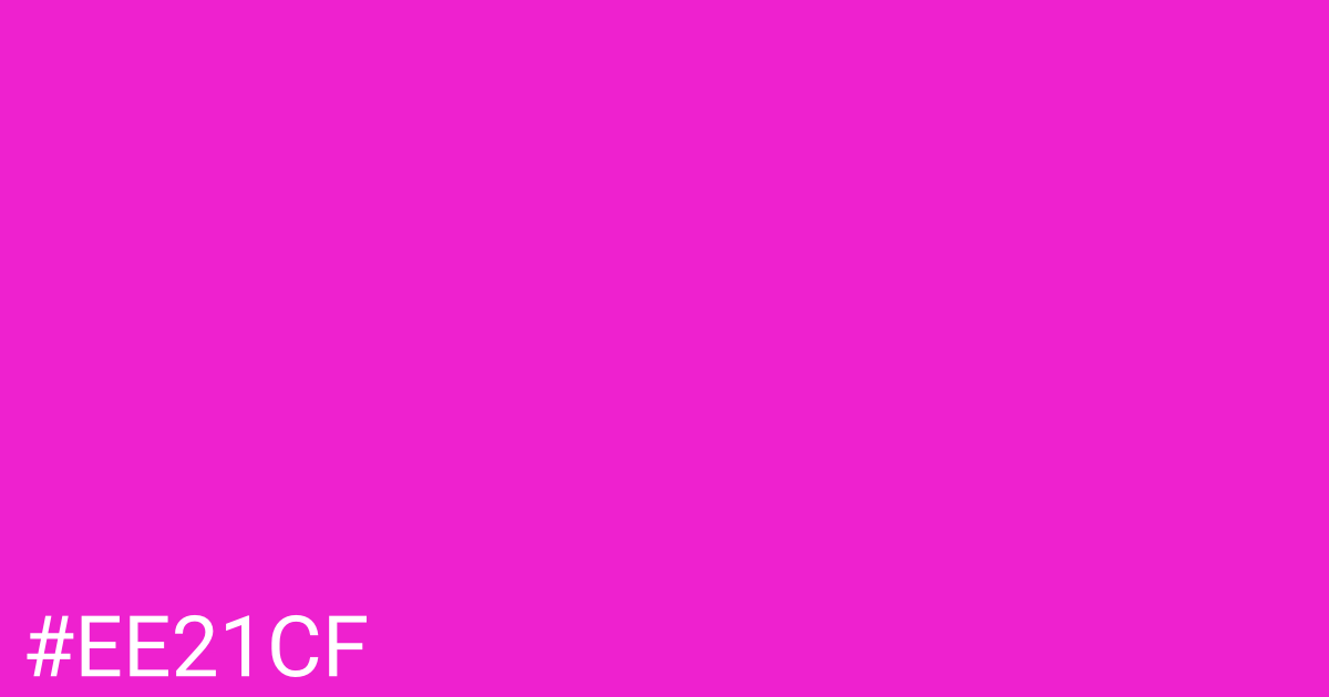 Hex color #ee21cf graphic