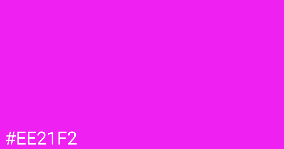 Hex color #ee21f2 graphic