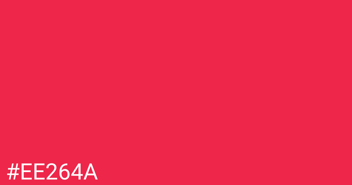 Hex color #ee264a graphic