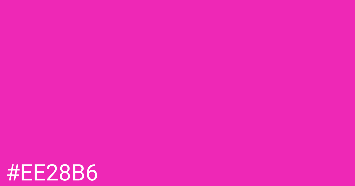 Hex color #ee28b6 graphic