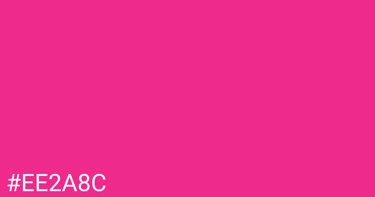 Hex color #ee2a8c graphic