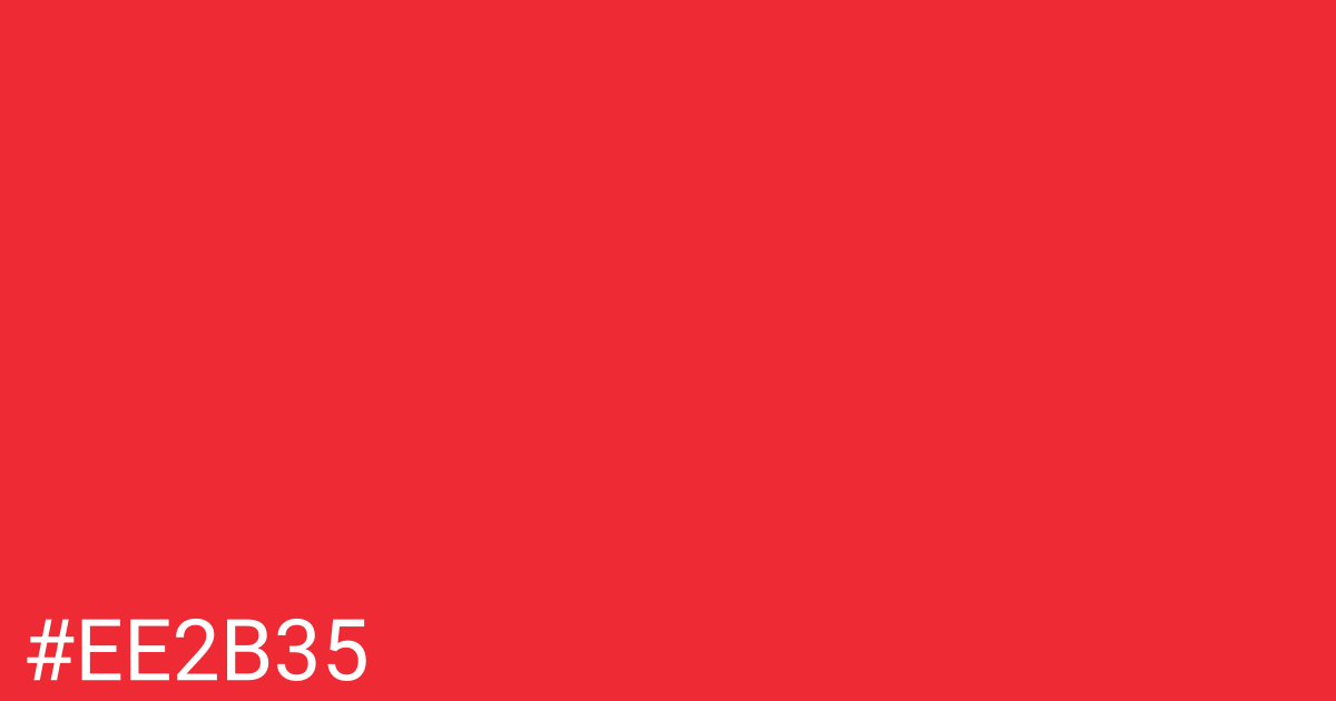 Hex color #ee2b35 graphic