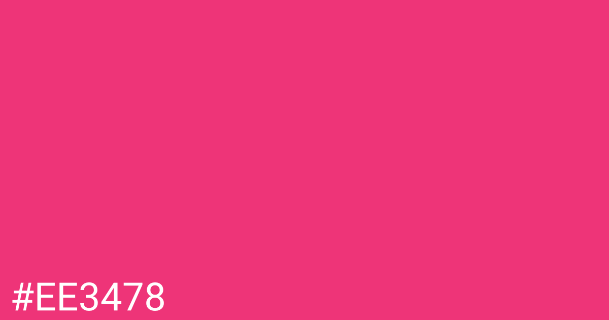 Hex color #ee3478 graphic