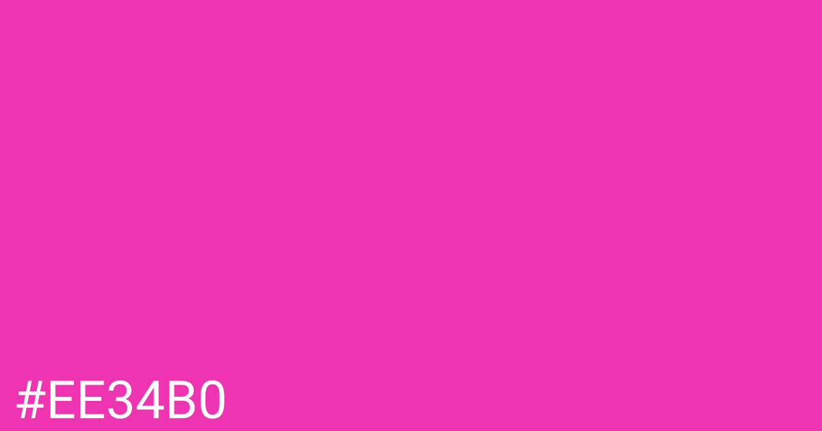 Hex color #ee34b0 graphic