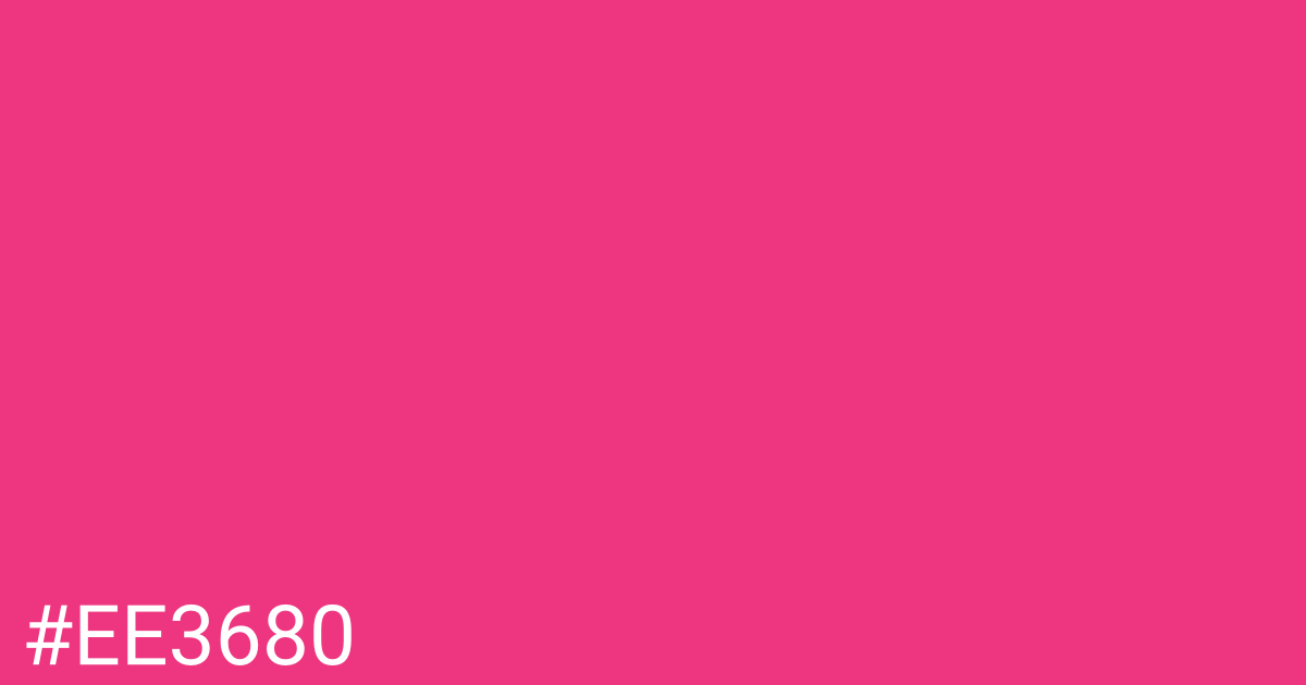 Hex color #ee3680 graphic