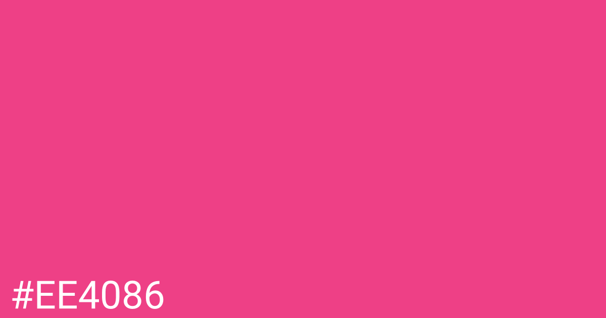 Hex color #ee4086 graphic