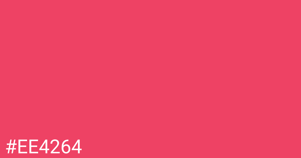 Hex color #ee4264 graphic