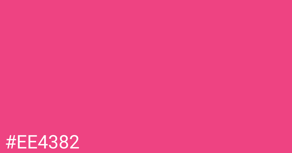Hex color #ee4382 graphic