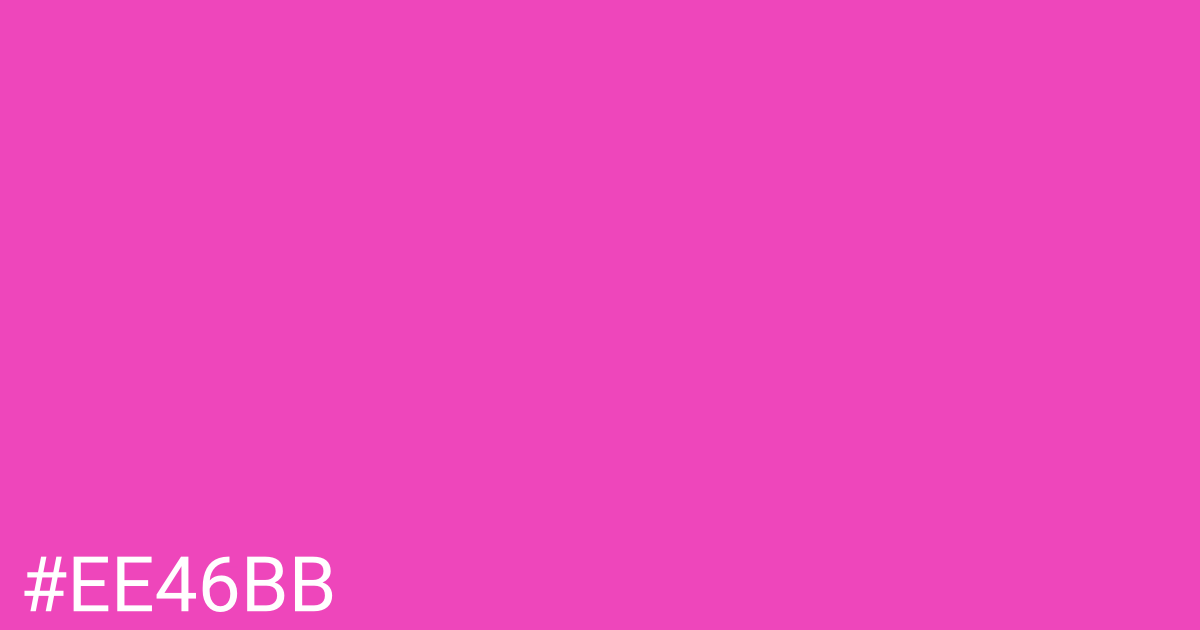 Hex color #ee46bb graphic